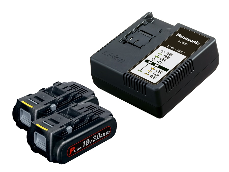 Panasonic EYC953B32 18V Battery & Charger Kit with 2 × 3.0Ah Batteries
