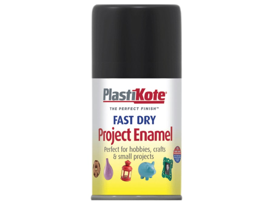 Plastikote 001010 Fast Dry Enamel Aerosol Gloss Black 100ml