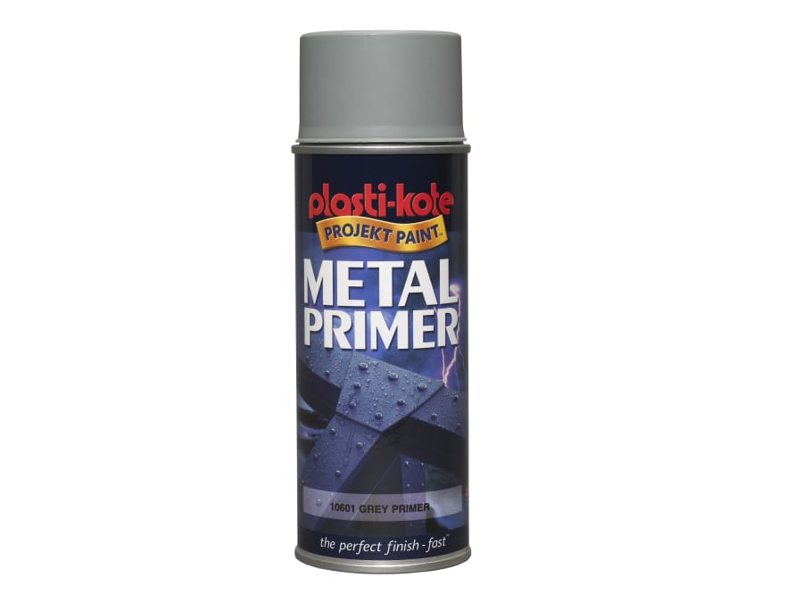 Plastikote 010601 Metal Primer Spray Grey 400ml