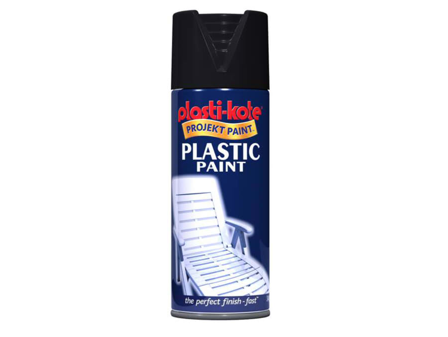 Plastikote 4400010606076 Black Gloss Spray Paint 400ml