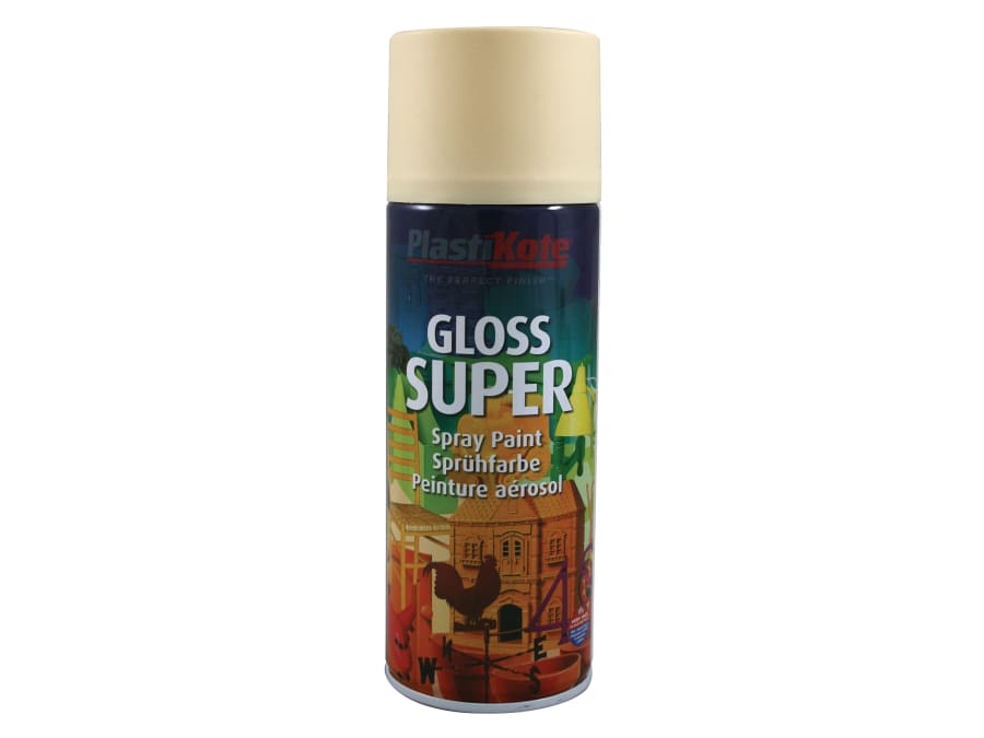 Plastikote 011112 400ml Gloss Super Spray Antique White