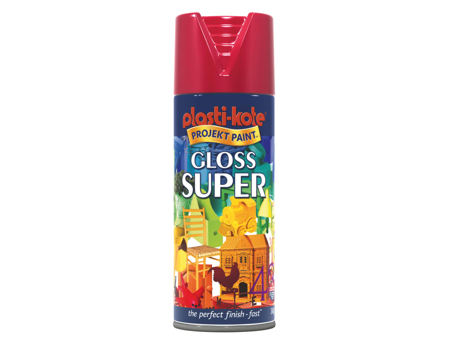 Plastikote 011120 400ml Gloss Super Spray Bright Red