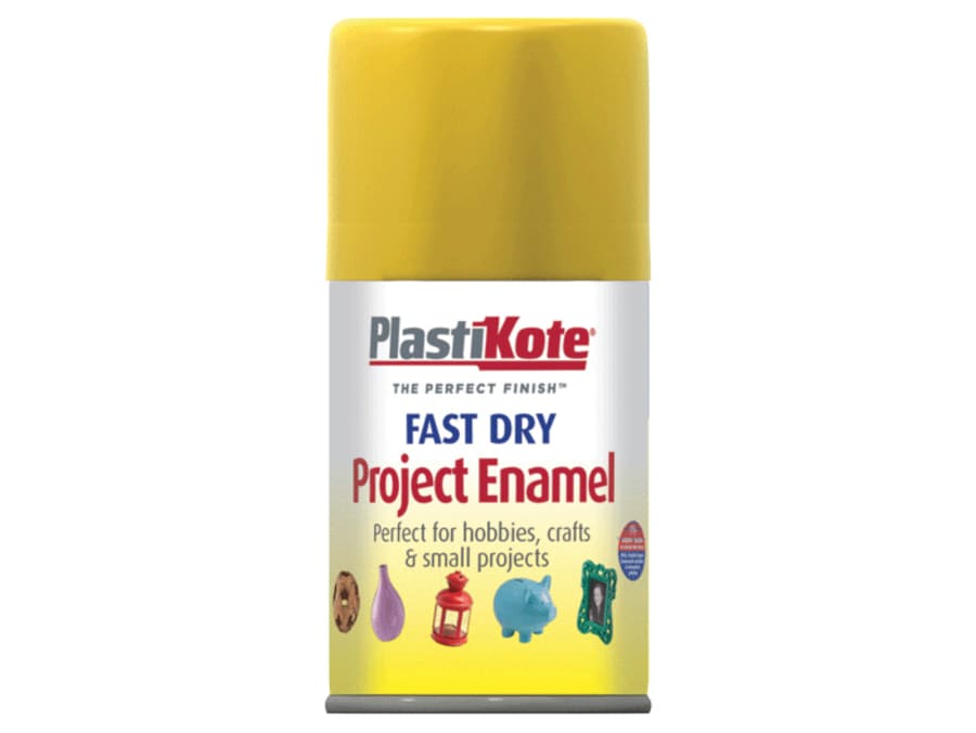 Plastikote 001130 Fast Dry Enamel Aerosol Buttercup Yellow 100ml