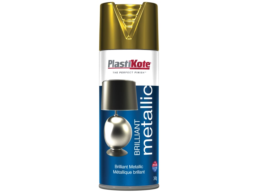 Plastikote 440160 Brilliant Metallic Spray Gold 400ml