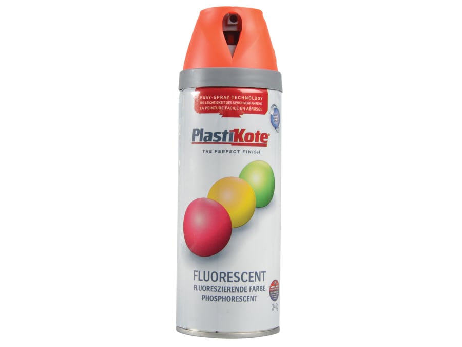 Plastikote 001902 Twist & Spray Fluorescent Orange 400ml