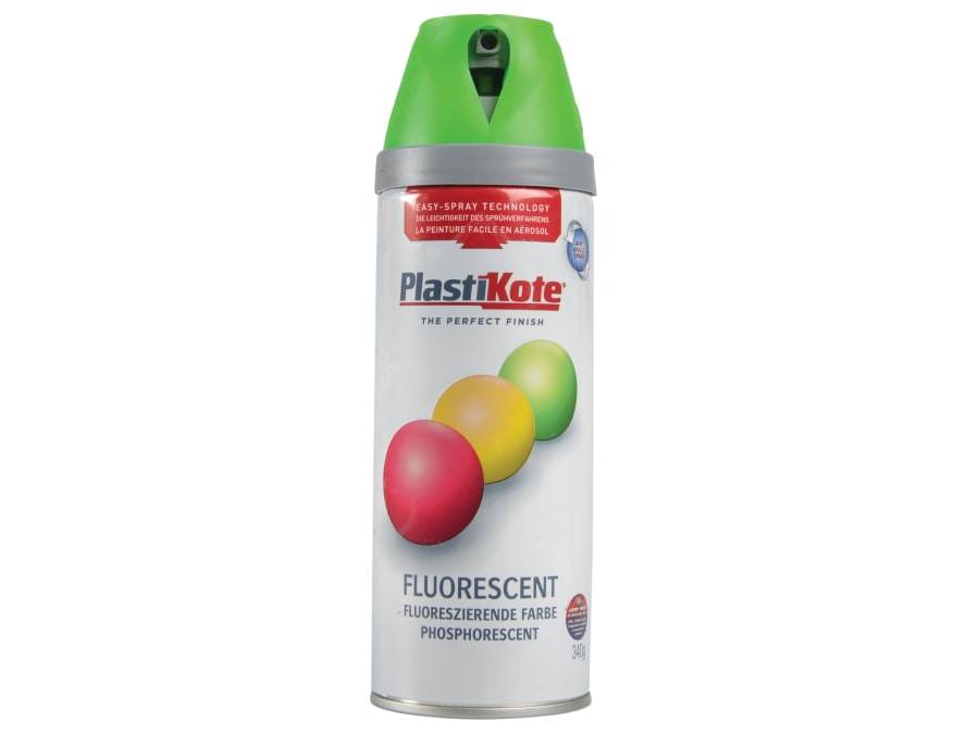 Plastikote 001903 Twist & Spray Fluorescent Green 400ml
