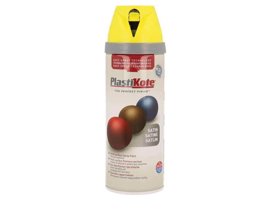 Plastikote 022125 Satin Lime Green 400ml Spray Paint