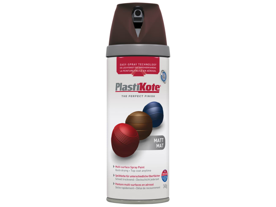 Plastikote 023106 Twist & Spray Matt Chocolate 400ml