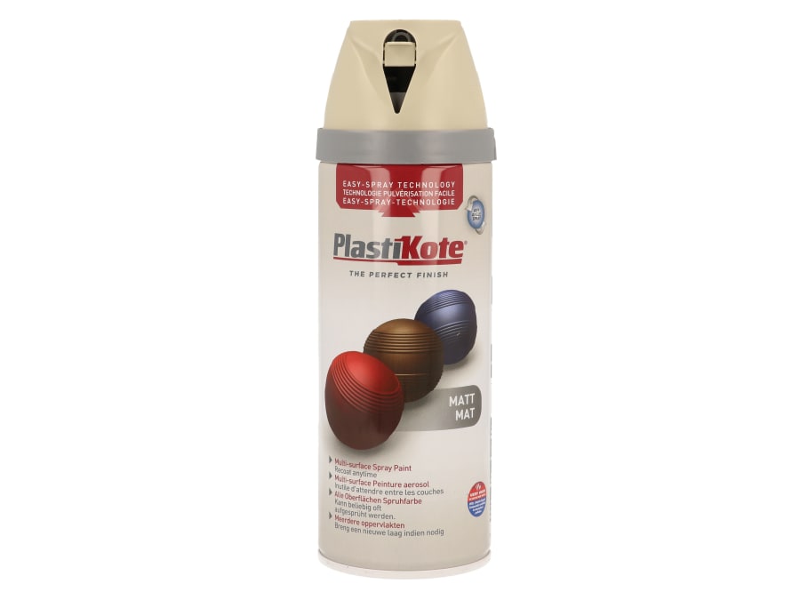 Plastikote 023114 Twist & Spray Matt French Grey 400ml