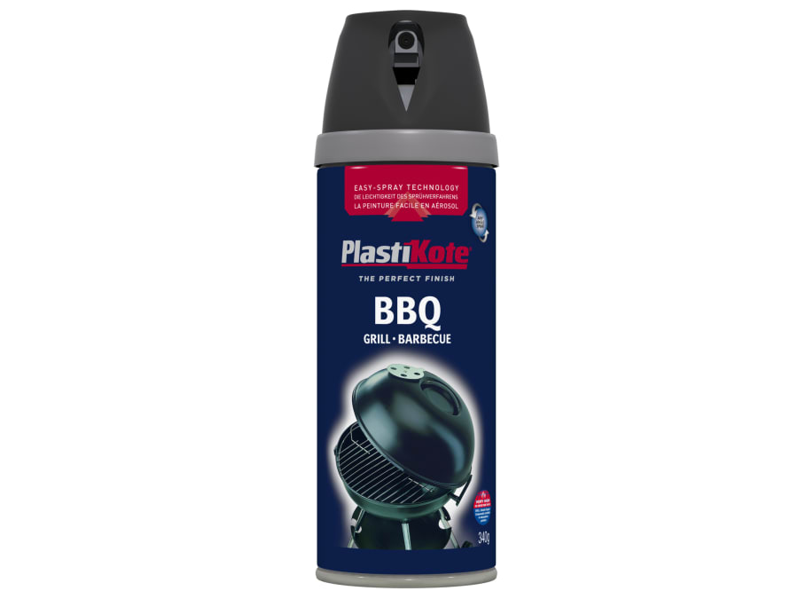 Plastikote 026020 Twist & Spray BBQ Paint Black 400ml