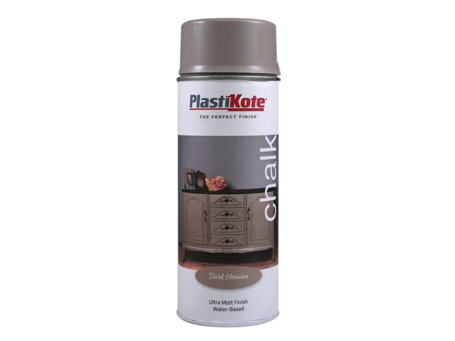 Plastikote 027102 Chalk Finish Spray Dark Hessian 400ml