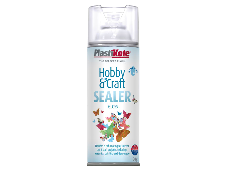 Plastikote 414001 Clear Gloss Hobby & Craft Sealer Spray 400ml