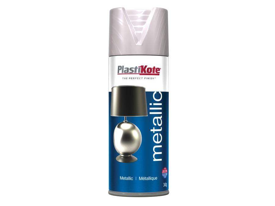 Plastikote 004402 Metallic Spray Brushed Nickel 400ml