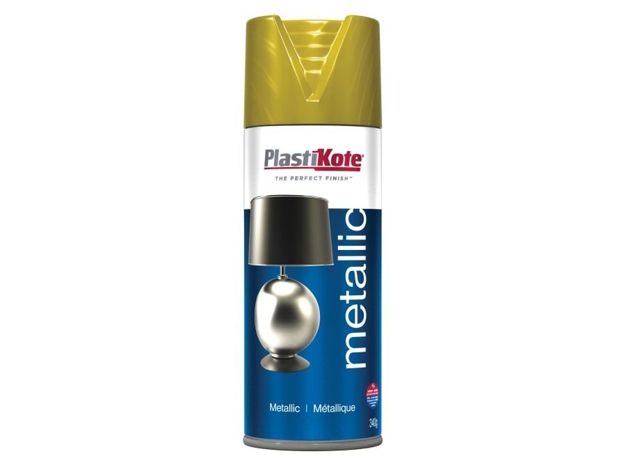 Plastikote 440454 Metallic Spray Brass 400ml