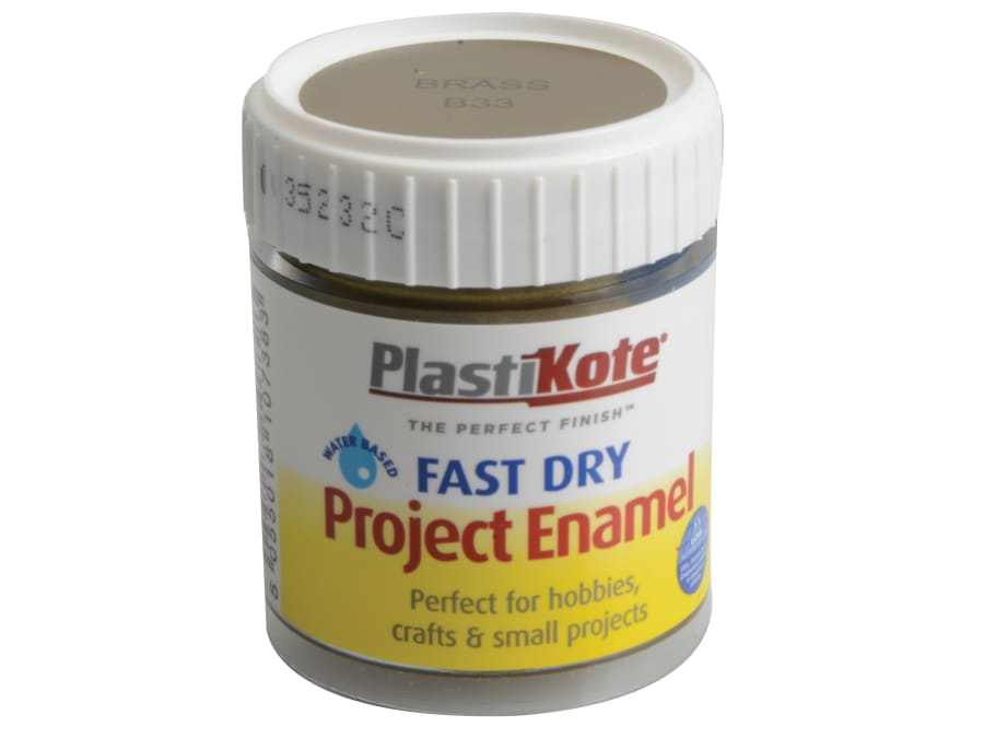 Plastikote 440033 Fast Dry Enamel Paint Brass 59ml