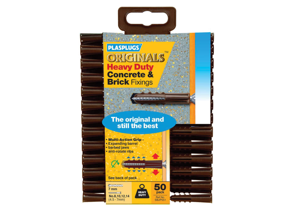 Plasplugs SBJP551CC Heavy-Duty Fixings Pack 50