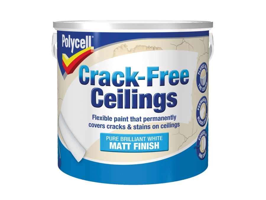 Polycell 5084975 Crack-Free Ceilings Smooth Matt 2.5 Litre