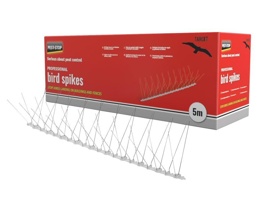 Pest-stop (pelsis Group) Pest-stop PSPBS10 Professional Bird Spikes 50cm Metal Strips Pack