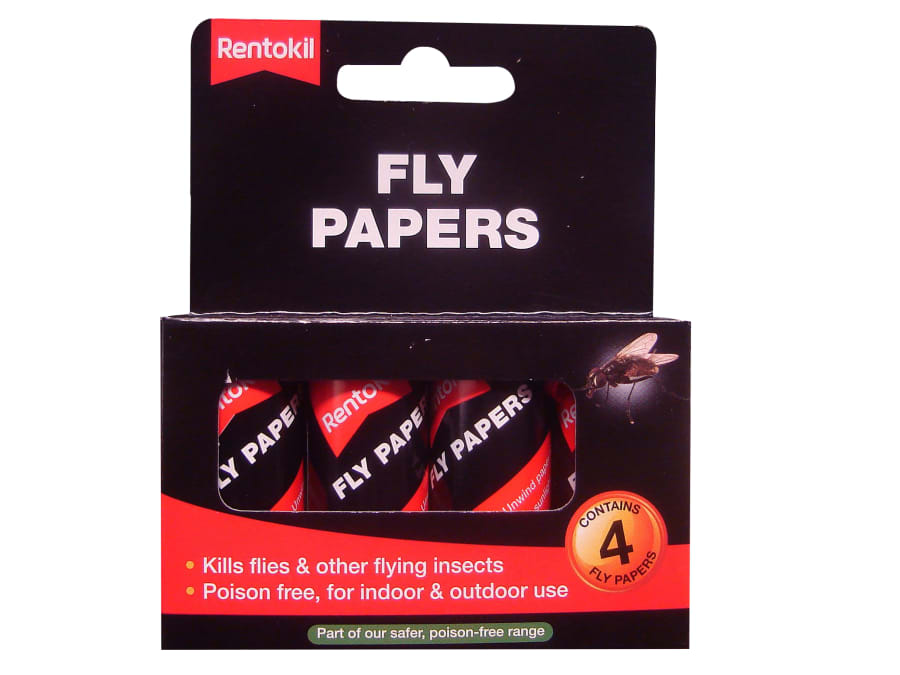Rentokil FF40A Fly Papers with 4 Pack