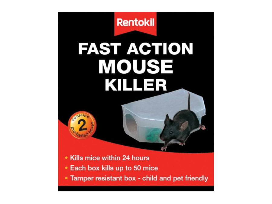 Rentokil PSF135 Fast Action Mouse Killer Twin Pack