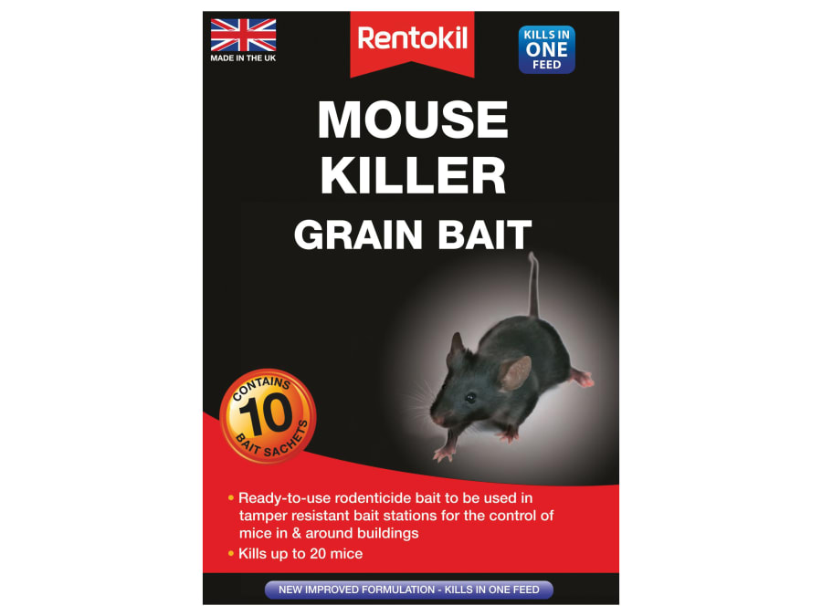 Rentokil PSM22 Mouse Killer Grain Bait with 10 Sachets