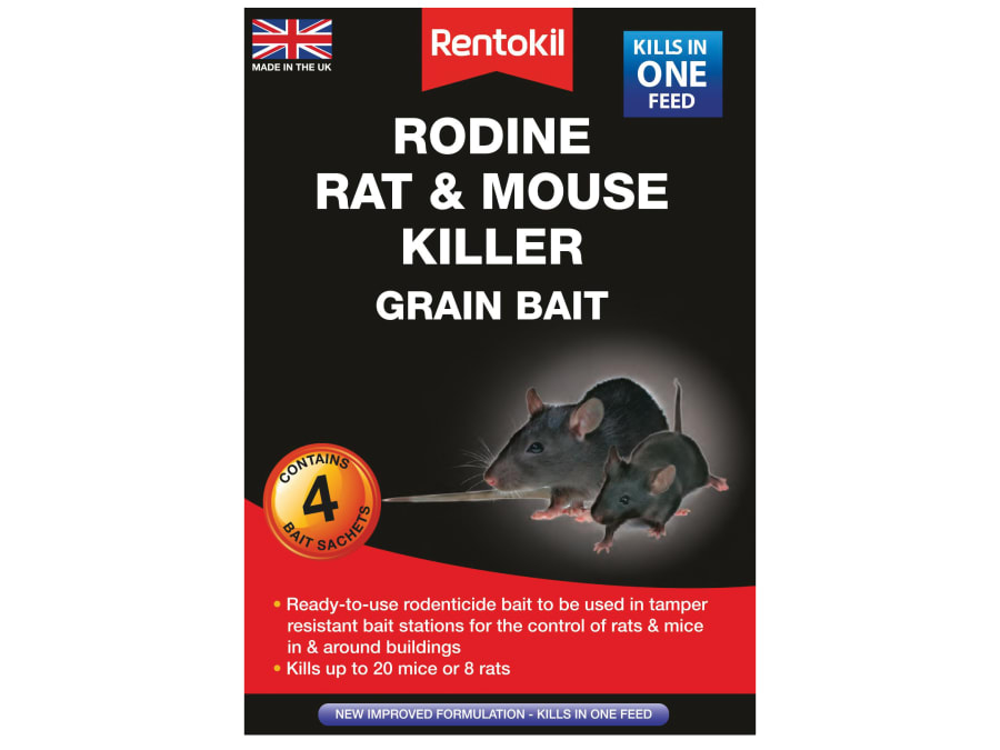 Rentokil PSMR12B Rat & Mouse Killer Grain Bait