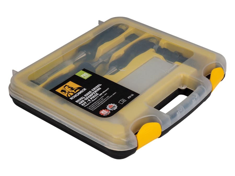 Roughneck 30165 6 Piece Bevel Edge Chisel & Sharpening Kit