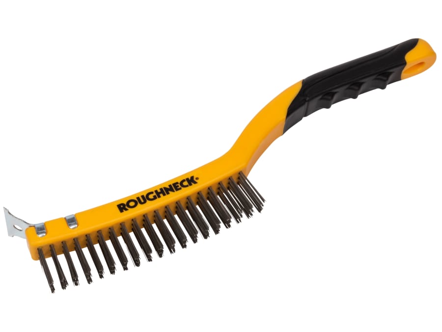 Roughneck 52032 355mm Wire Brush with Scraper