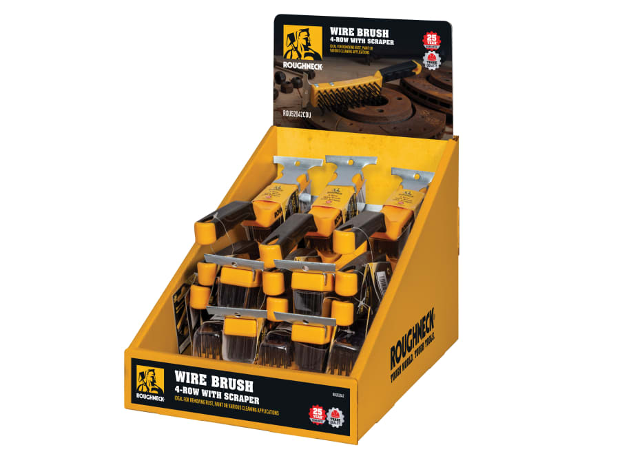 Roughneck ROU52042CDU Wire Brush 4 Row with Scraper