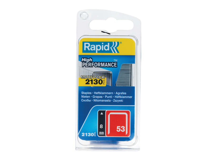 Rapid 5000742 8mm Galvanised Staples with 2000 Pack