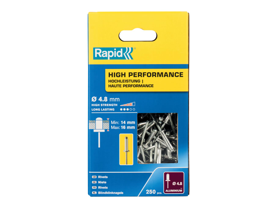 Rapid 5001439 4.8 x 20mm Rivets Box of 250