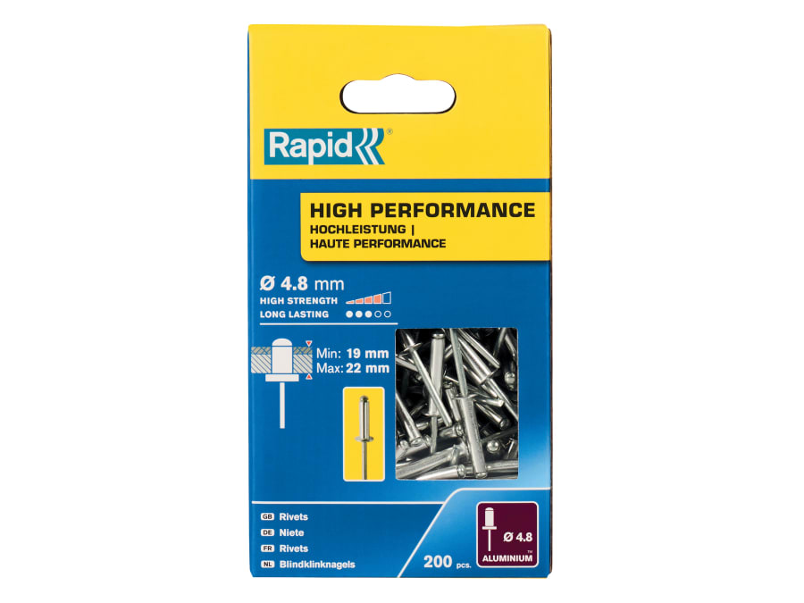 Rapid 5001440 4.8 x 25mm Rivets (Box 200)