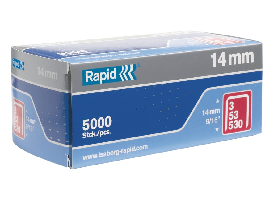 Rapid 11860410 14mm Galvanised Staples with 5000