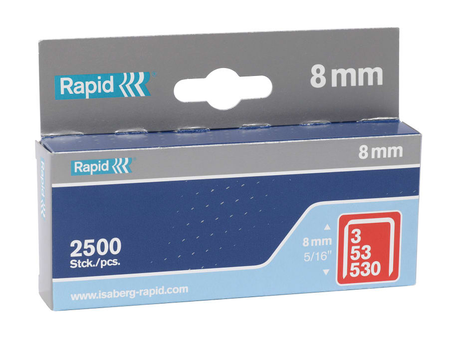 Rapid 11857025 8mm Galvanised Staples
