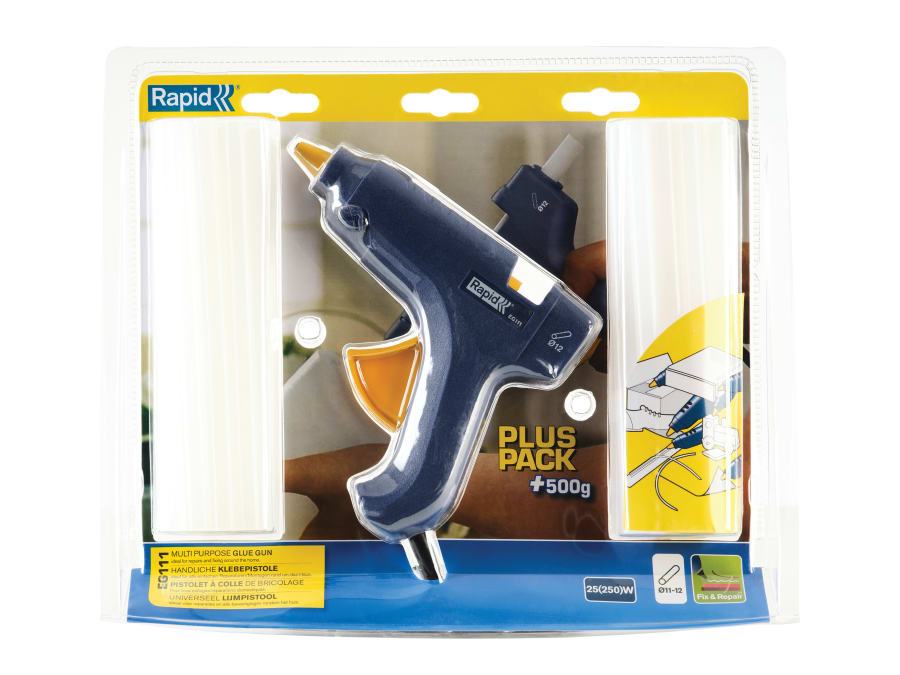 Rapid 5000533 Multi Purpose Glue Gun 250W with 500g 12mm Glue Sticks