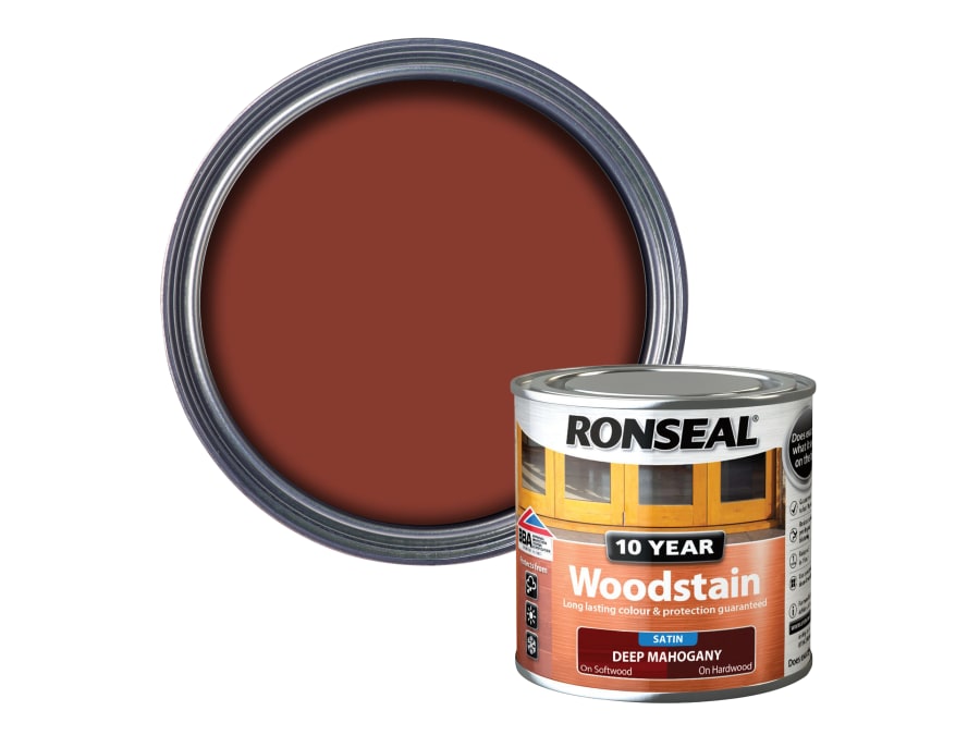 Ronseal 38649 10 Year Woodstain Deep Mahogany 250ml