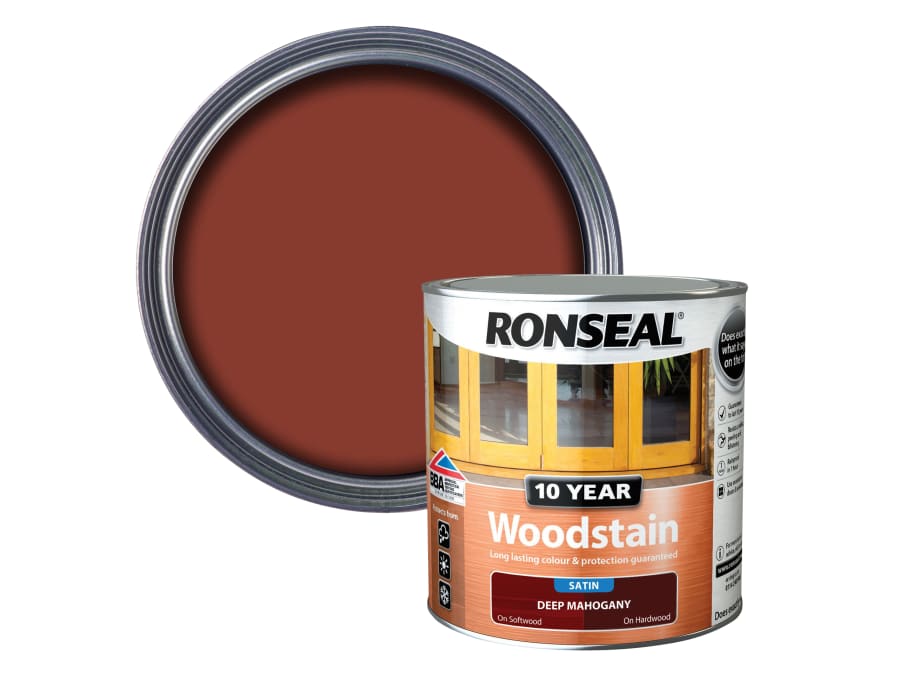 Ronseal 38686 10 Year Woodstain Deep Mahogany 2.5 Litre