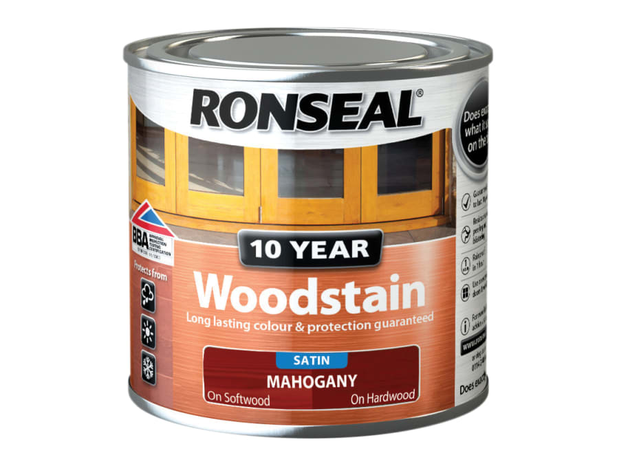Ronseal 38648 10 Year Woodstain Mahogany 250ml