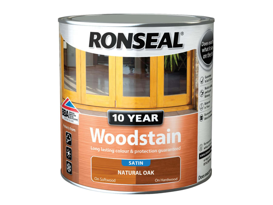 Ronseal 38694 10 Year Woodstain Natural Oak 2.5 Litre