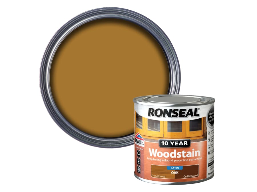 Ronseal 38668 10 Year Woodstain Oak 250ml