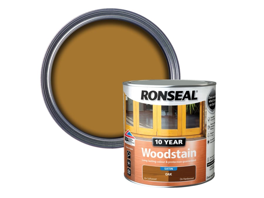 Ronseal 38690 10 Year Woodstain Oak 2.5 Litre