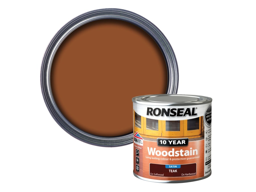 Ronseal 38670 10 Year Woodstain Teak 250ml