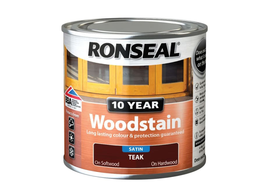 Ronseal 38670 10 Year Woodstain Teak 250ml