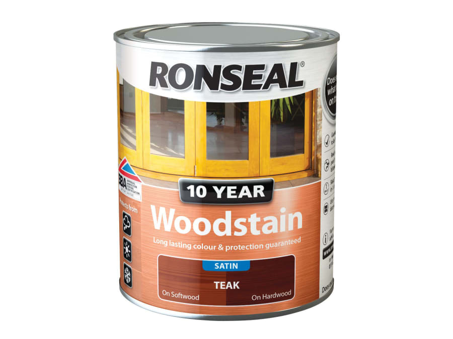 Ronseal 38681 10 Year Woodstain Teak 750ml