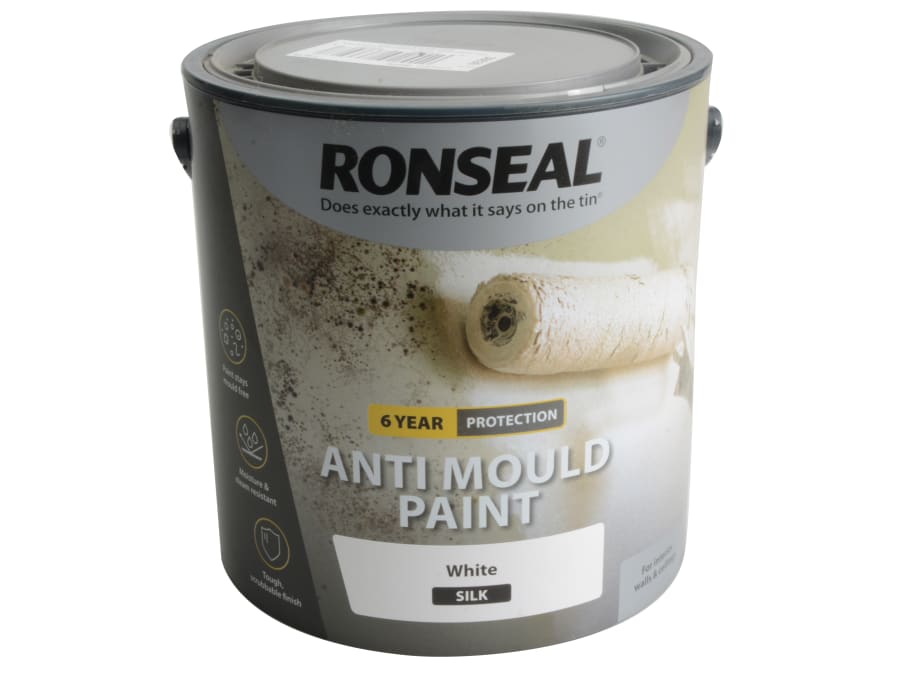 Ronseal 36626 6 Year Anti Mould Silk Paint 2.5L White