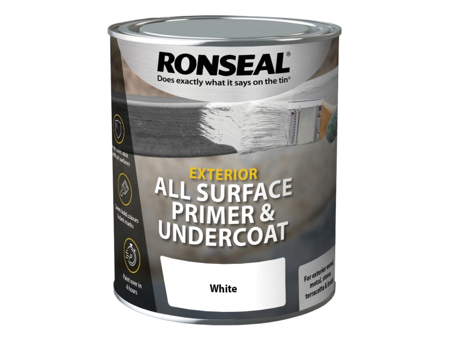 Ronseal 37559 All Surface Exterior Primer & Undercoat White 750ml