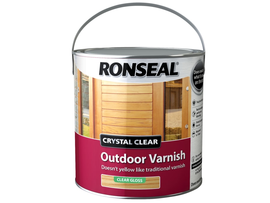 Ronseal 37368 Crystal Clear Outdoor Varnish Matt 750ml