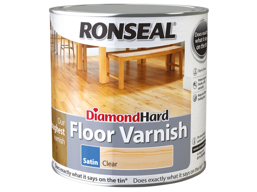Ronseal 32582 Diamond Hard Floor Varnish Gloss 2.5 Litre