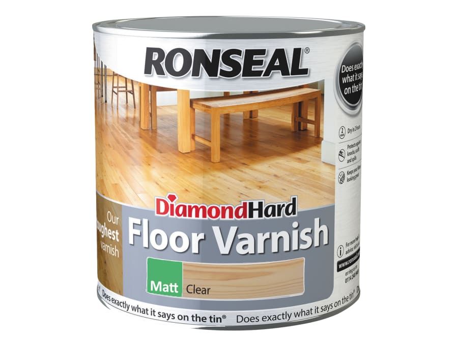 Ronseal 37539 Diamond Hard Floor Varnish Matt 2.5L