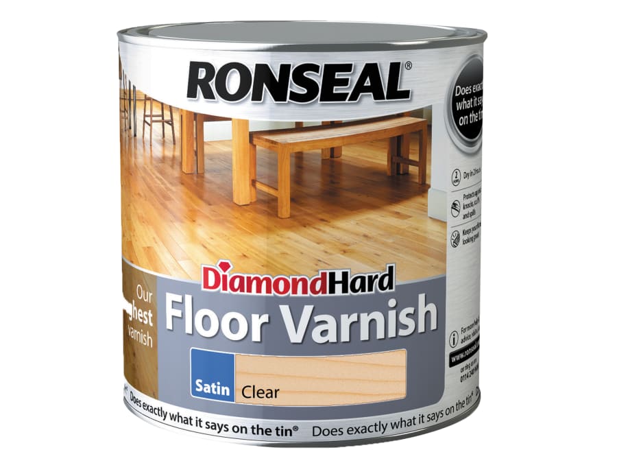 Ronseal 32583 Diamond Hard Floor Varnish Satin 2.5 Litre